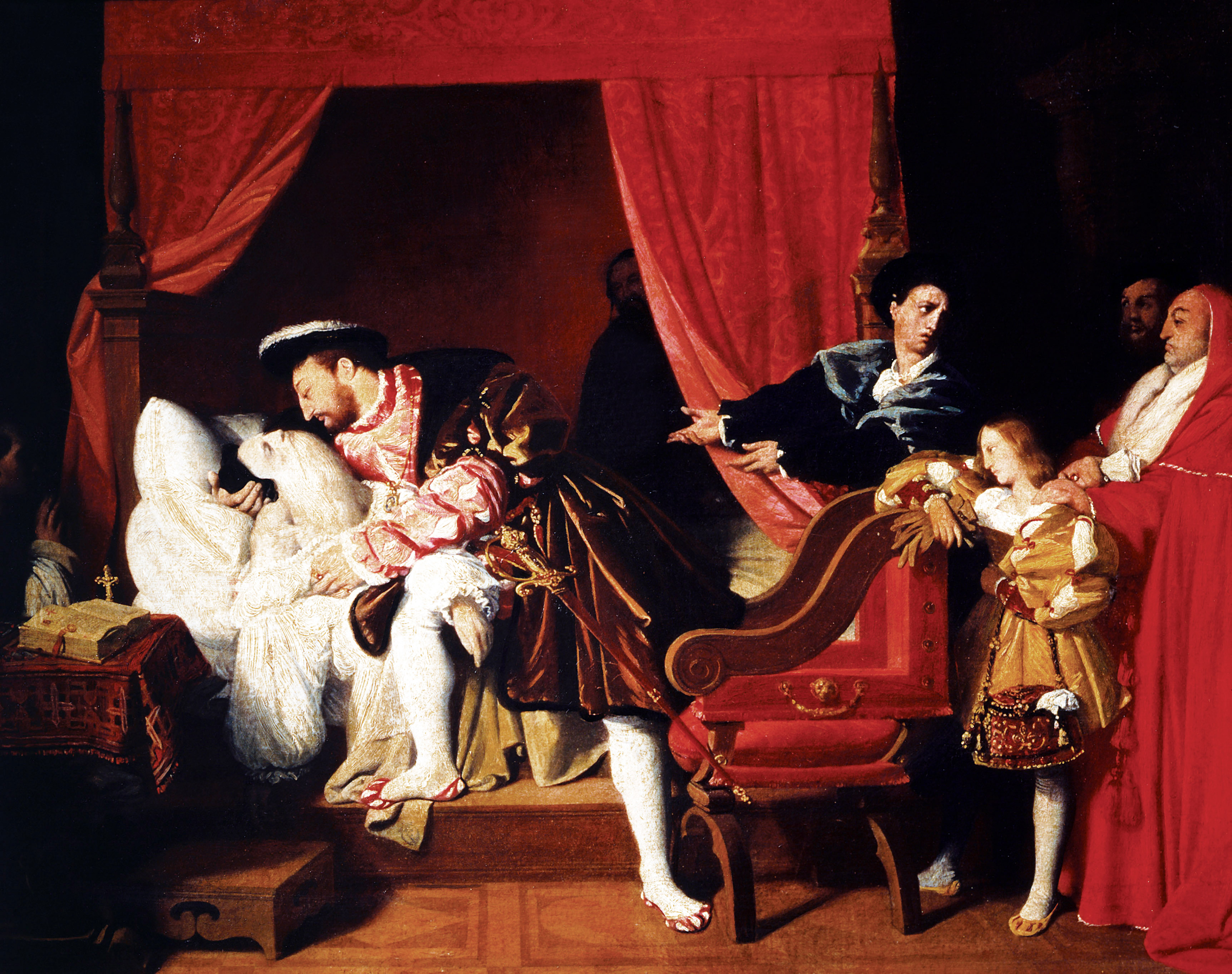The Death of Leonardo da Vinci, by Jean-Auguste-Dominique Ingres, 1818. Petit Palais, Paris, France.