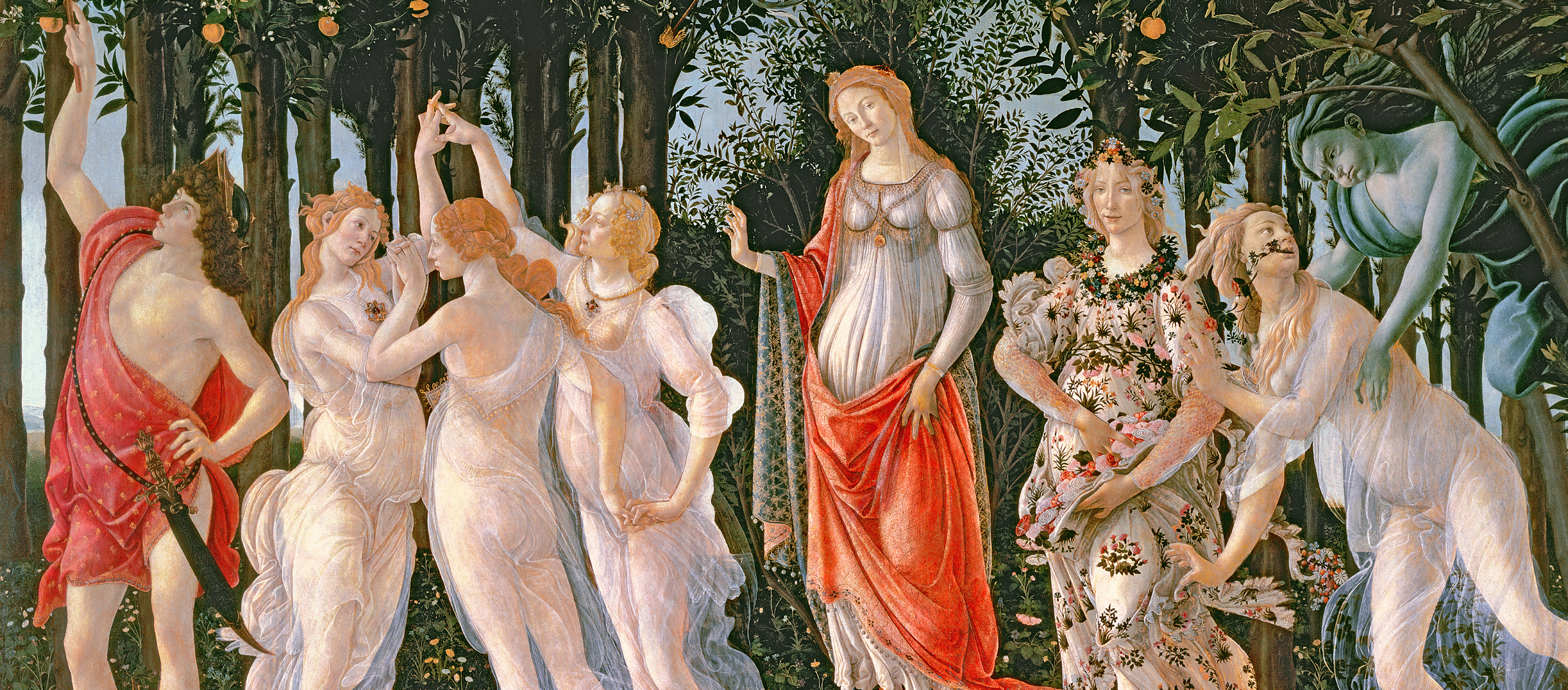 La Primavera The Allegory of Spring, painting by Sandro Botticelli,