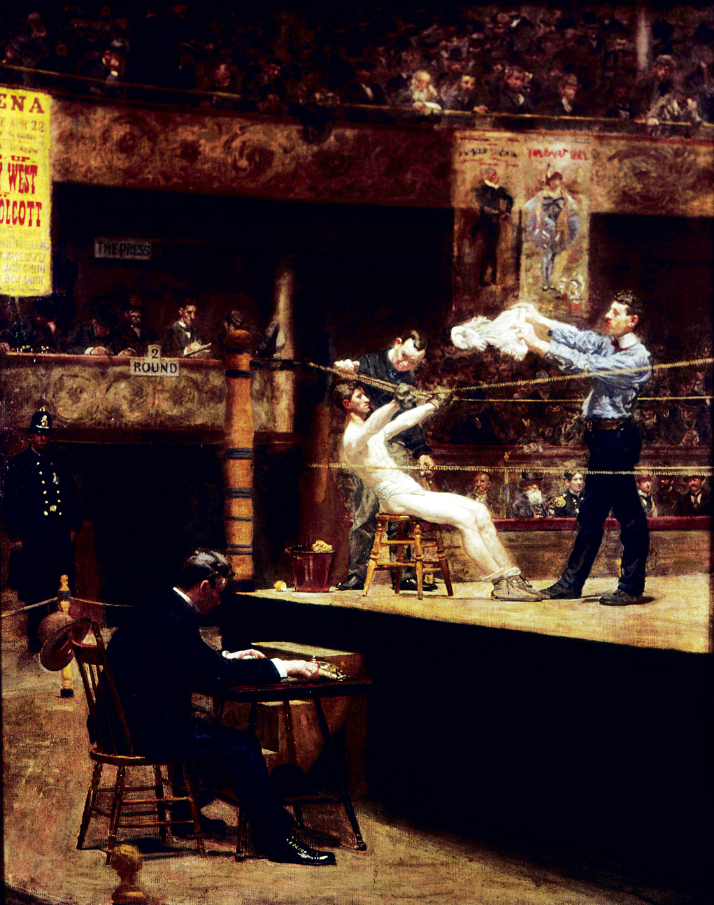 Between Rounds, by Thomas Eakins, c. 1899. Philadelphia Museum of Art, Philadelphia, Pennsylvania.