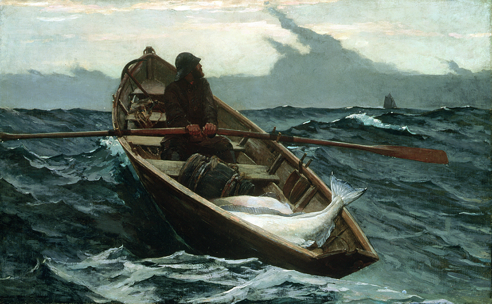 “The Fog Warning,” by Winslow Homer, 1885. Museum of Fine Arts, Boston. Anonymous gift with credit to the Otis Norcross Fund.