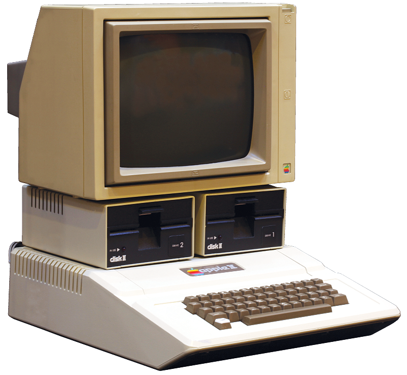 An Apple II computer.