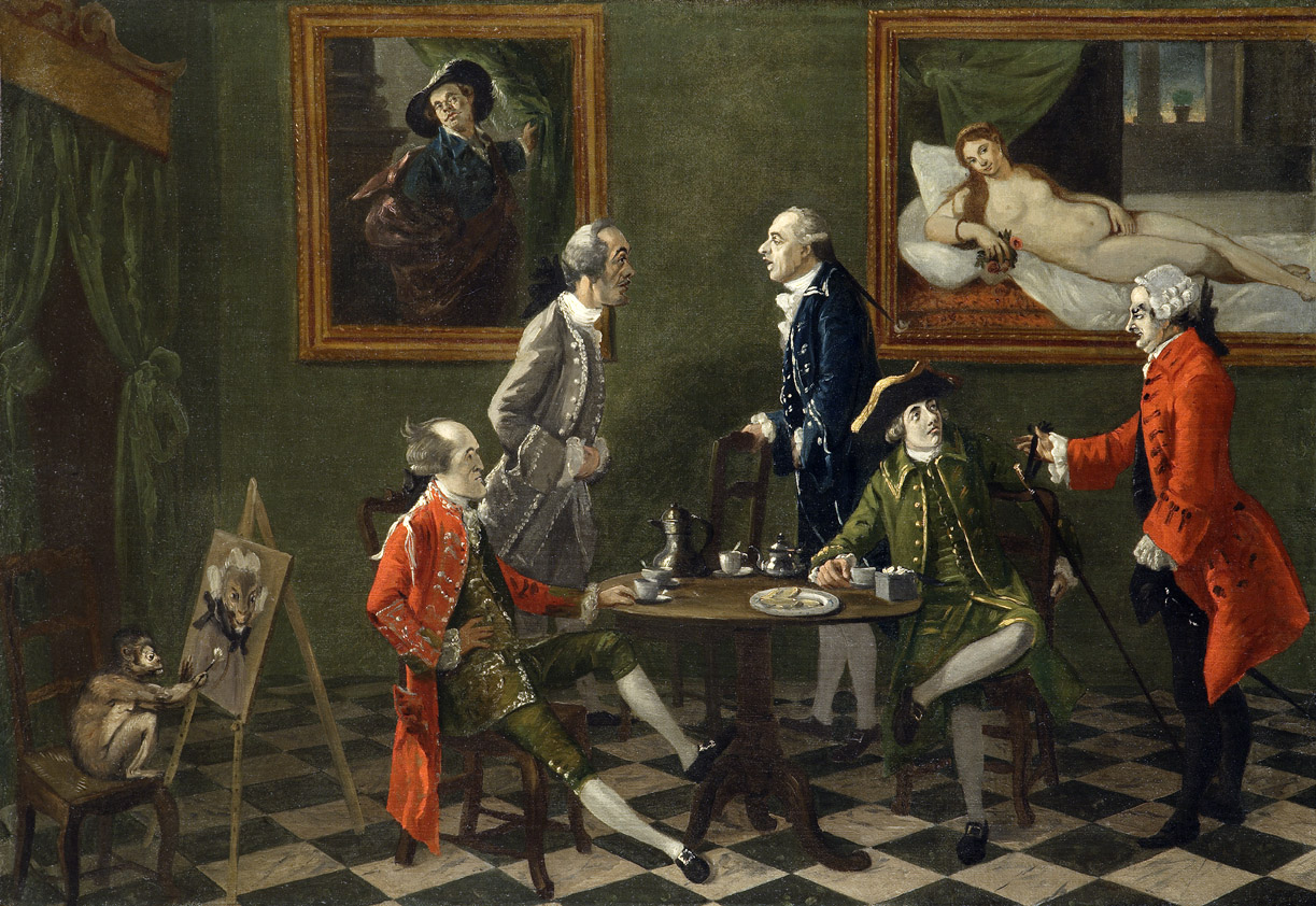 The Cognoscenti, by Thomas Patch, c. 1765. Petworth House and Park, West Sussex, England. 