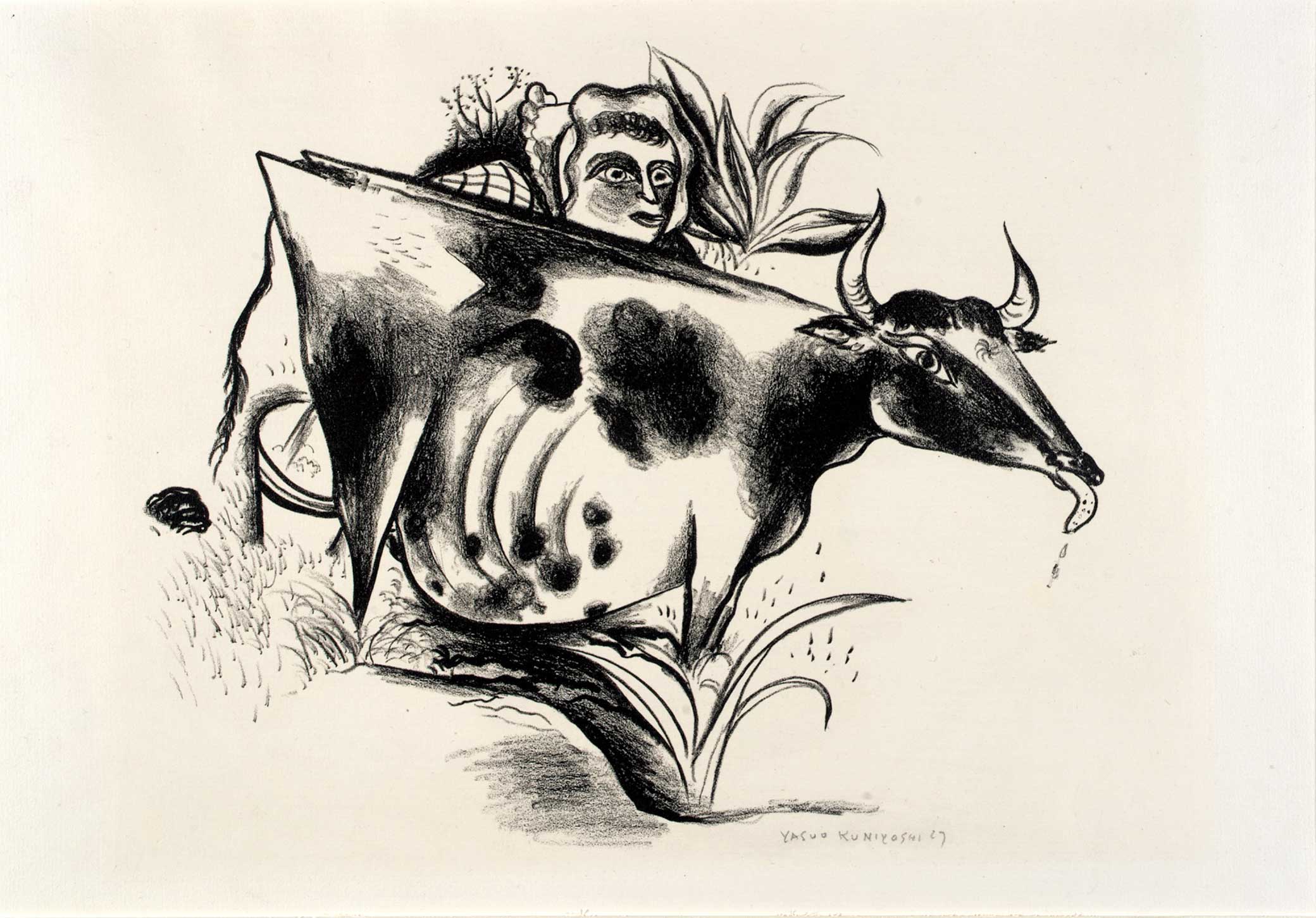 Milking the Cow, by Yasuo Kuniyoshi, 1927. Smithsonian American Art Museum, museum purchase, 1969.