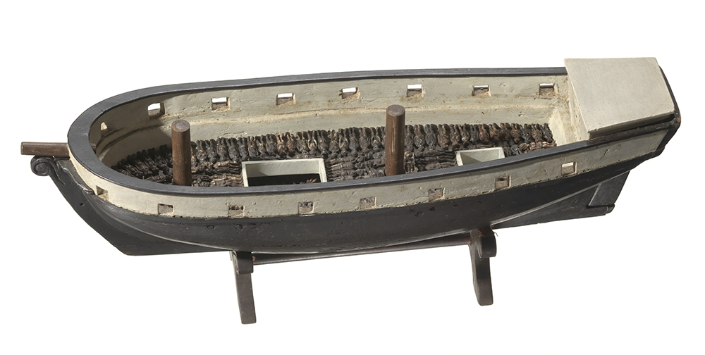 Folk art model of a slave ship. Smithsonian National Museum of African American History and Culture.