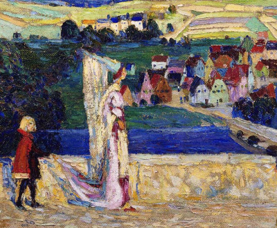 Promenade (Sketch), by Wassily Kandinsky, 1903