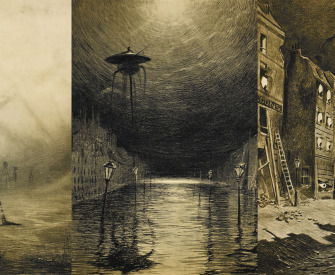 Illustrations from a 1906 French translation of H.G. Wells’ The War of the Worlds by Henrique Alvim Corrêa.