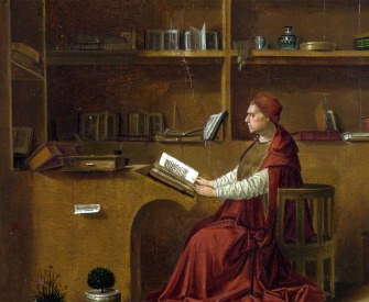Saint Jerome in his Study, by Antonello da Messina, c. 1475. National Gallery, London, England.