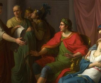 Virgil reading the Aeneid to Augustus and Octavia, by Jean-Joseph Taillasson, 1787.